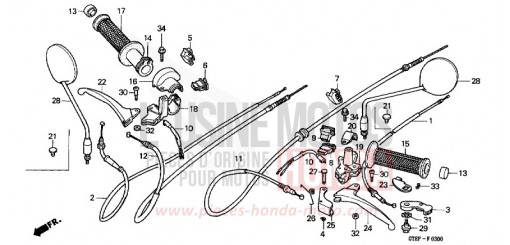 HANDLE LEVER/SWITCH/CABLE PK50P de 1993